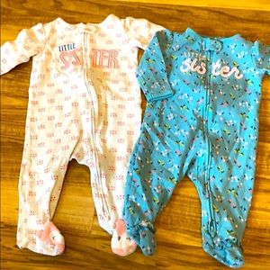Pack of 2 little sister onesies